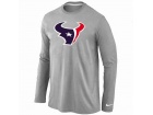 Nike Houston Texans Logo Long Sleeve T-Shirt Grey