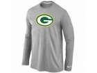 Nike Green Bay Packers Logo Long Sleeve T-Shirt Grey