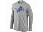 Nike Detroit Lions Logo Long Sleeve T-Shirt Grey