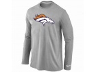 Nike Denver Broncos Logo Long Sleeve T-Shirt Grey