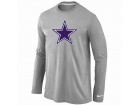 Nike Dallas Cowboys Logo Long Sleeve T-Shirt Grey