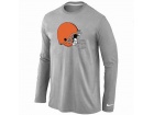 Nike Cleveland Browns Logo Long Sleeve T-Shirt Grey