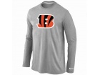 Nike Cincinnati Bengals Logo Long Sleeve T-Shirt Grey