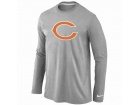 Nike Chicago Bears Logo Long Sleeve T-Shirt Grey