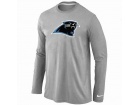 Nike Carolina Panthers Logo Long Sleeve T-Shirt Grey