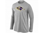 Nike Baltimore Ravens Logo Long Sleeve T-Shirt Grey