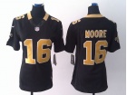 Women Nike New Orleans Saints #16 Moore Black Limited Jerseys