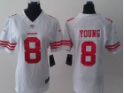 Women Nike San Francisco 49ers #8 Steve Young White Limited Jerseys