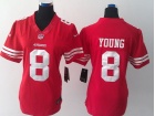 Women Nike San Francisco 49ers #8 Steve Young Red Limited Jerseys