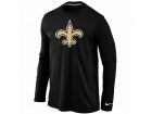 Nike New Orleans Sains Logo Long Sleeve T-Shirt black