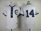 Baseball Chicago Cubs #14 Ernie Bank White 1909 Turn Back The Clock Jerseys