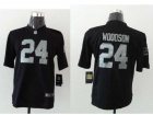 Nike Women Oakland Raiders #24 Charles Woodson Black Jerseys