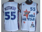 NBA 95 All Star #55 Mutombo White Hardwood Classic Swingman Jerseys