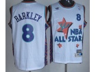 NBA 95 All Star #8 Charles Barkley White Hardwood Classic Swingman Jerseys