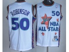 NBA 95 All Star #50 David Ronbinson White Hardwood Classic Swingman Jerseys