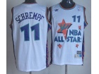 NBA 95 All Star #11 Deltf Schrempf White Hardwood Classic Swingman Jerseys