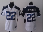 Nike Dallas Cowboys #22 E.Smith White Thanksgivings Women Jerseys