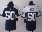 Dallas Cowboys #50 Lee Blue Thanksgivings Women Nike Jerseys