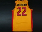 Jordan Oak Hill Academy #22 Carmelo Anthony Yellow Throwback Basketball Jerseys