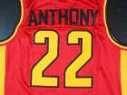 Jordan Oak Hill Academy #22 Carmelo Anthony Red Throwback Basketball Jerseys