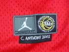 Jordan Oak Hill Academy #22 Carmelo Anthony Red Throwback Basketball Jerseys