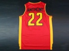 Jordan Oak Hill Academy #22 Carmelo Anthony Red Throwback Basketball Jerseys