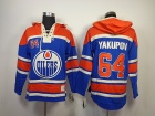 Edmonton Oilers #64 Nail Yakupov Blue NHL  Hockey Sweaters