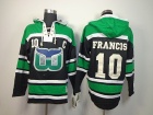 Hartford Whalers #10 Ron Francis Black Pullover Hooded Sweatshirts