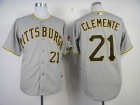 Pittsburgh Pirates #21 Robert Clemente Gray Throwback Jerseys