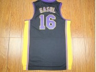 Los Angeles Lakers #16 Pau Gasol Black Pride Fashion Swingman Jerseys