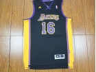 Los Angeles Lakers #16 Pau Gasol Black Pride Fashion Swingman Jerseys