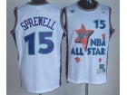 NBA 95 All Star #15 Sprewell White Hardwood Classic Swingman Jerseys