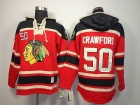 Chicago Blackhawks #50 Corey Rawford Red Pullover Hooded Sweatshirts