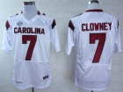 South Carolina Gamecocks #7 Jadeveon Clowney White 2013 New Style College Football 2013 Jerseys