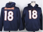 Denver Broncos #18 Peyton Manning Blue Nike NFL Hoodies