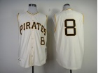 Pittsburgh Pirates #8 Willie Stargell Cream 1962 Throwback Without Sleeve Jerseys