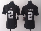 Nike Oakland Raiders #2 Terrell Pryor Black  Women Jerseys