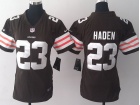 Nike Cleveland Browns #23 Joe Haden Brown Women Jerseys