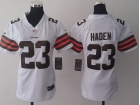 Nike Cleveland Browns #23 Joe Haden White Women Jerseys