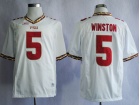 Florida State Seminoles (FSU) #5 Jameis Winston White College Football Jerseys