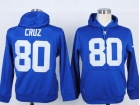 New York Giants #80 Victor Cruz Blue Nike NFL Hoodies