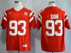 Nebraska Cornhuskers #93 Ndamukong Suh Red 2013 New College Football Jerseys