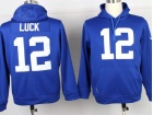 Indianapolis Colts #12 Andrew Luck Blue Nike NFL Hoodies