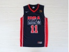 Nike Dream Team #11 Malone Dark Blue USA Retro Jerseys