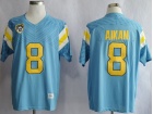 UCLA Bruins #8 Troy Aikman Blue College Football Techfit Authentic Jerseys