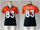 Women Denver Broncos  #83 Wes Welker Orange Blue NFL Nike Drift Fashion II Elite Jerseys