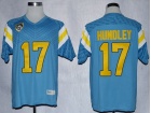 UCLA Bruins #17 Brett Hundley Blue College Football Techfit Authentic Jerseys