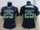 Women Nike Seattle Seahawks #25 Richard Sherman Blue Drift Fashion Jerseys