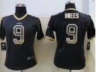 Women Nike New Orleans Saints #9 Drew Brees Black Drift Fashion Jerseys