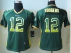 Women Nike Green Bay Packers #12 Rodgers Green Drift Fashion Elite Jerseys